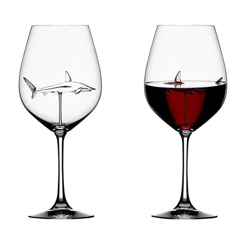 SHARK RED WINE GOBLET (Handmade)